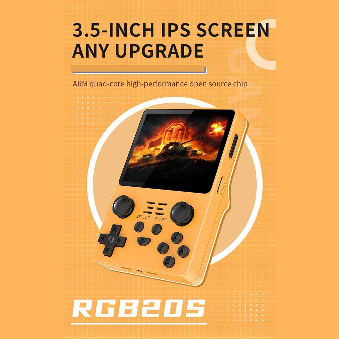 Yellow 3.5 Inch Handheld Game Console D28883