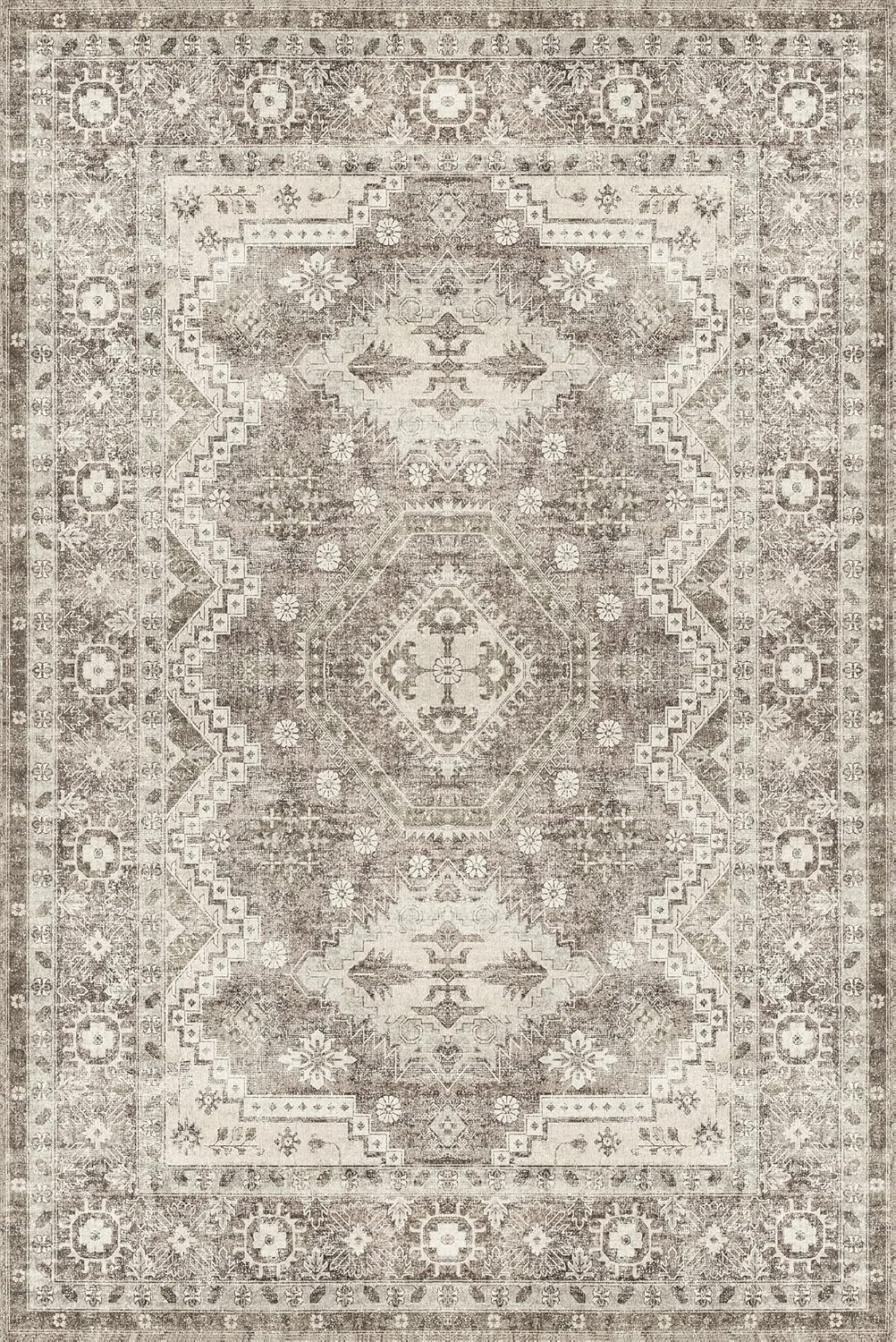 9x12 Stain Resistant Washable Anti Slip Vintage Tribal Area Rug G250