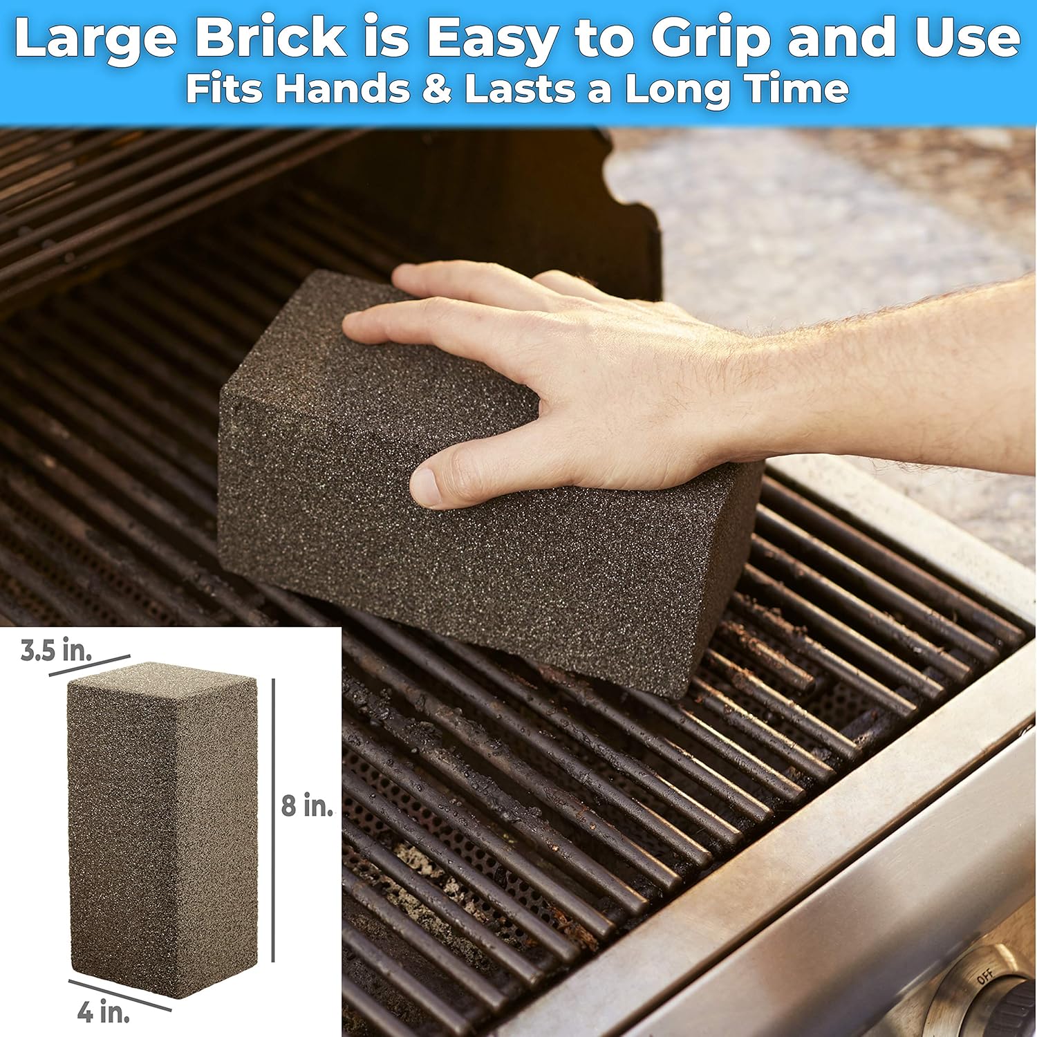 Non Scratch Pumice Stone Grill Cleaning Brick 4 Pack X546920