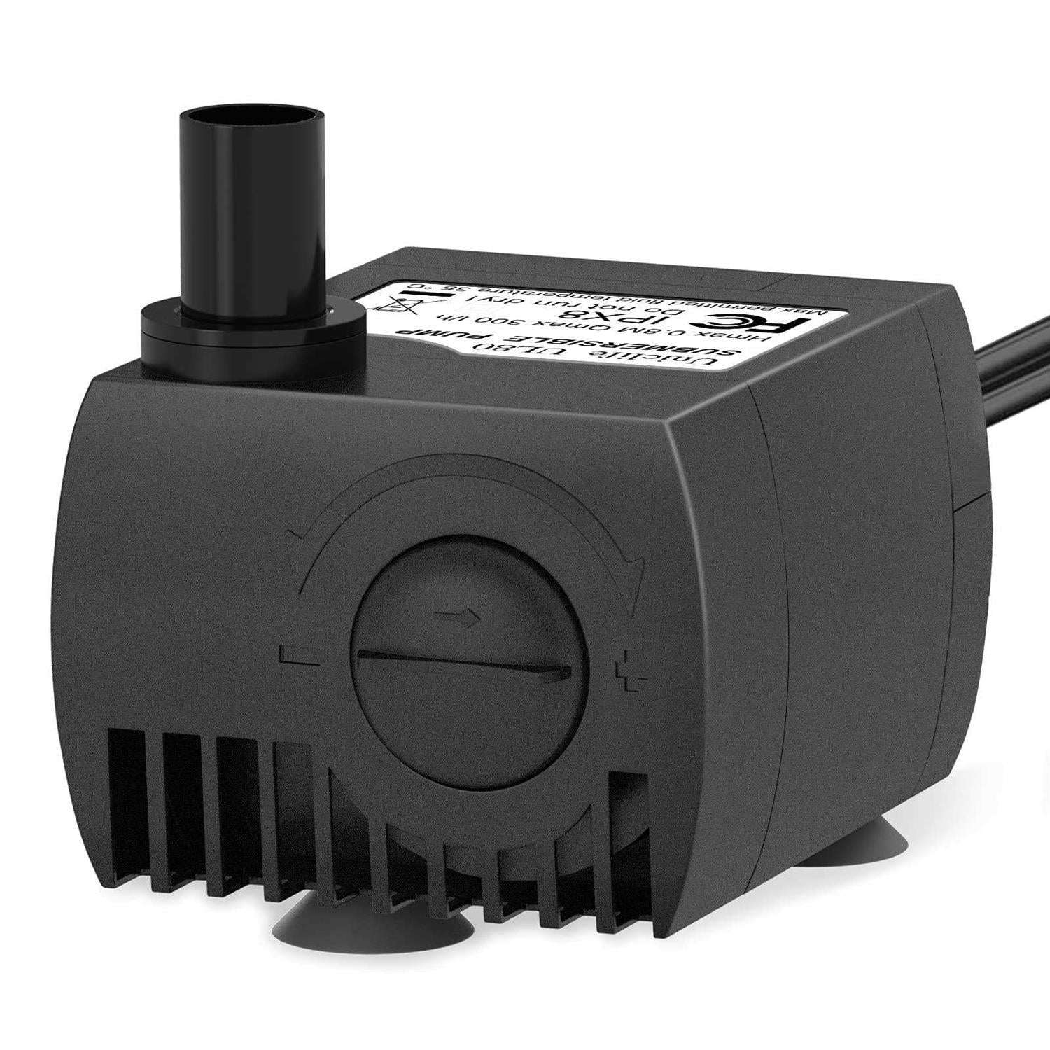 80 GPH Submersible Water Pump 4W Quiet Pump with 6ft Power Cord Y322