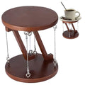 Nut-Brown Wooden Tensegrity Sculpture A3830