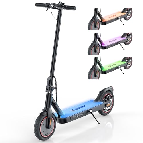 Electric Scooter, 18/12 Miles Long Range, 22/19/18 Mph Top Speed, Double Braking Systems O9153