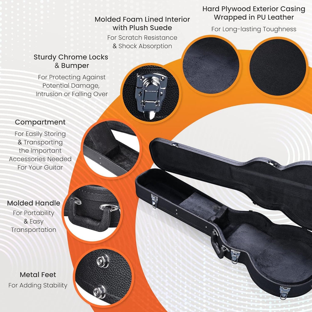Black Lockable Electric Guitar Hard Case L423281