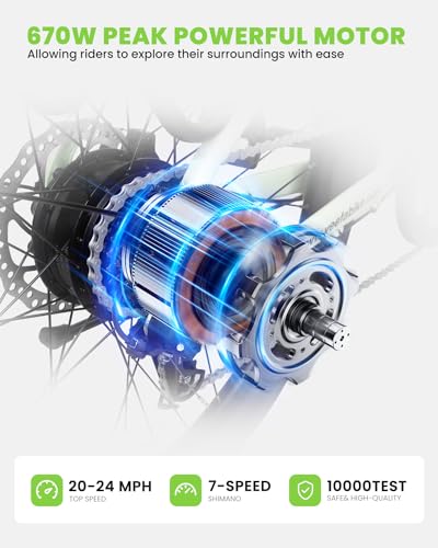 27.5” Electric Bike 750W Peak Motor 48V Removable Battery U365