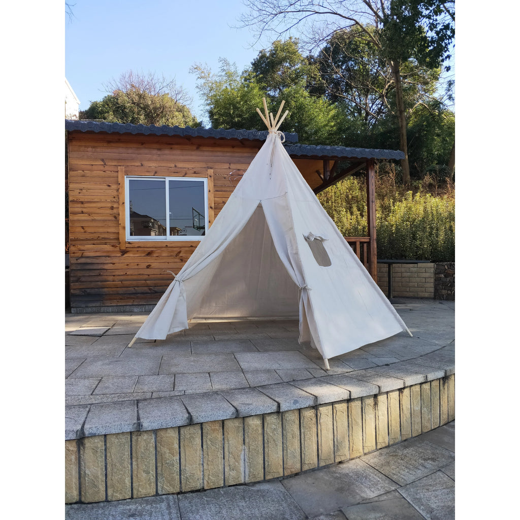 8 Ft OffWhite Teepee Tent N85575