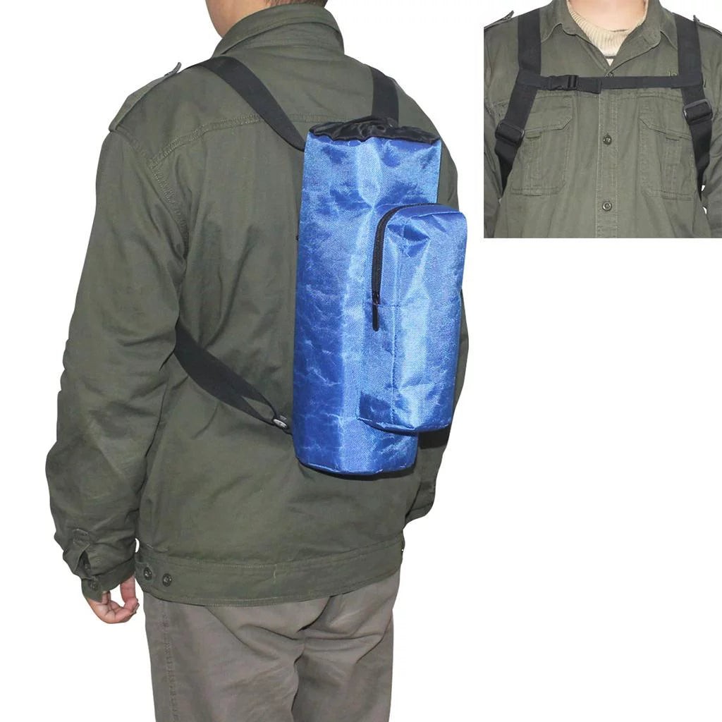 Oxygen Cylinder Tank Holder Backpack Sleeve Bag With Adjustable Shoulder Strap And Side Pockets W12290
