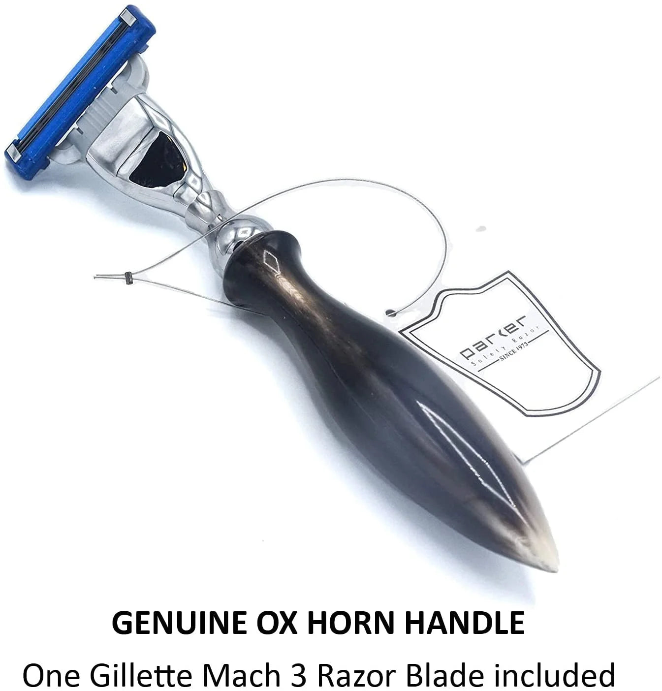 50M Genuine Ox Horn Safety Razor with 1 Gillette Blade G645