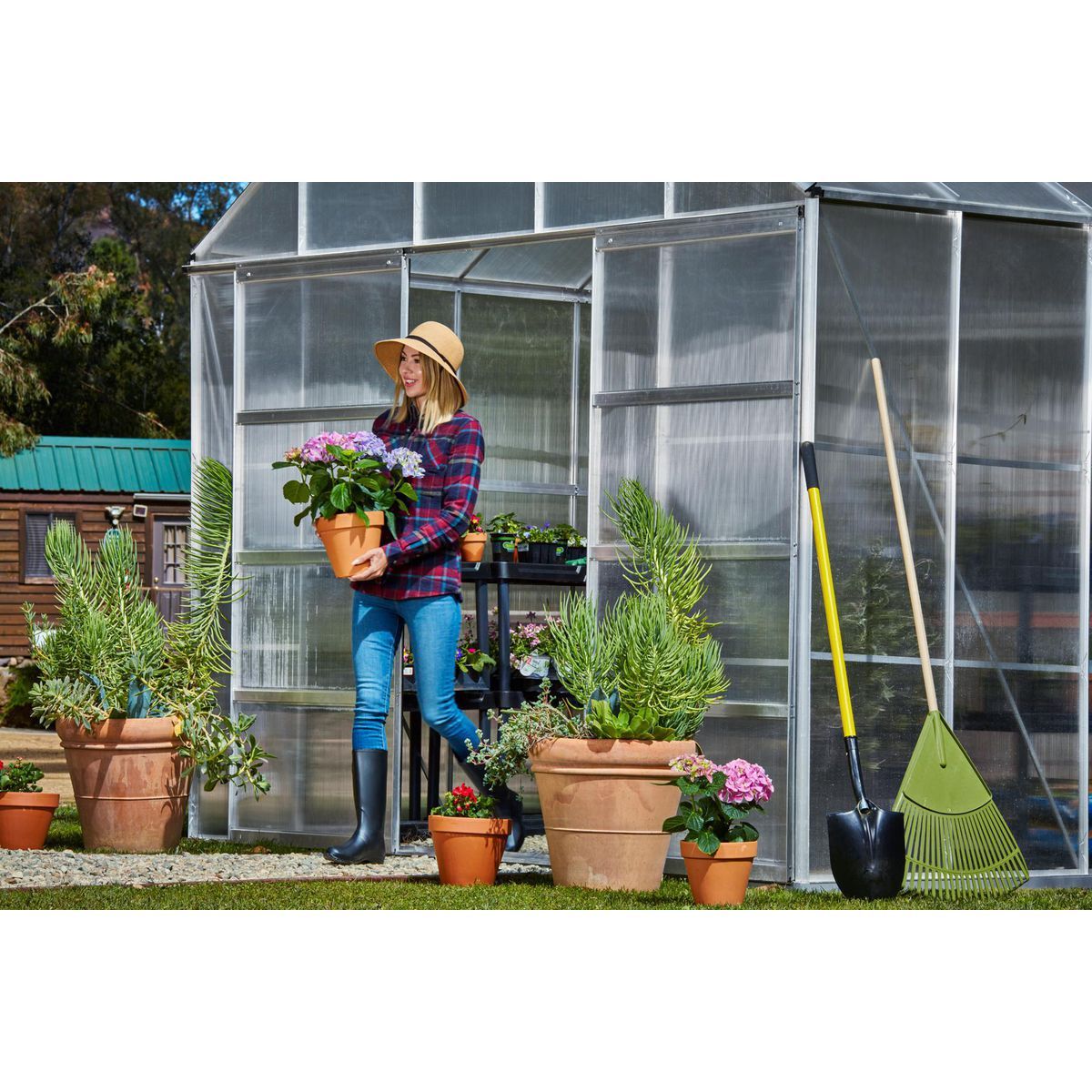 10 ft. x 12 ft. Greenhouse with 4 Vents V646