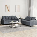2-Piece Dark Gray Velvet Sofa Set O281726