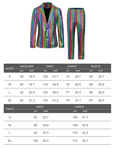 Metallic Disco Jacket and Pants Set U830202