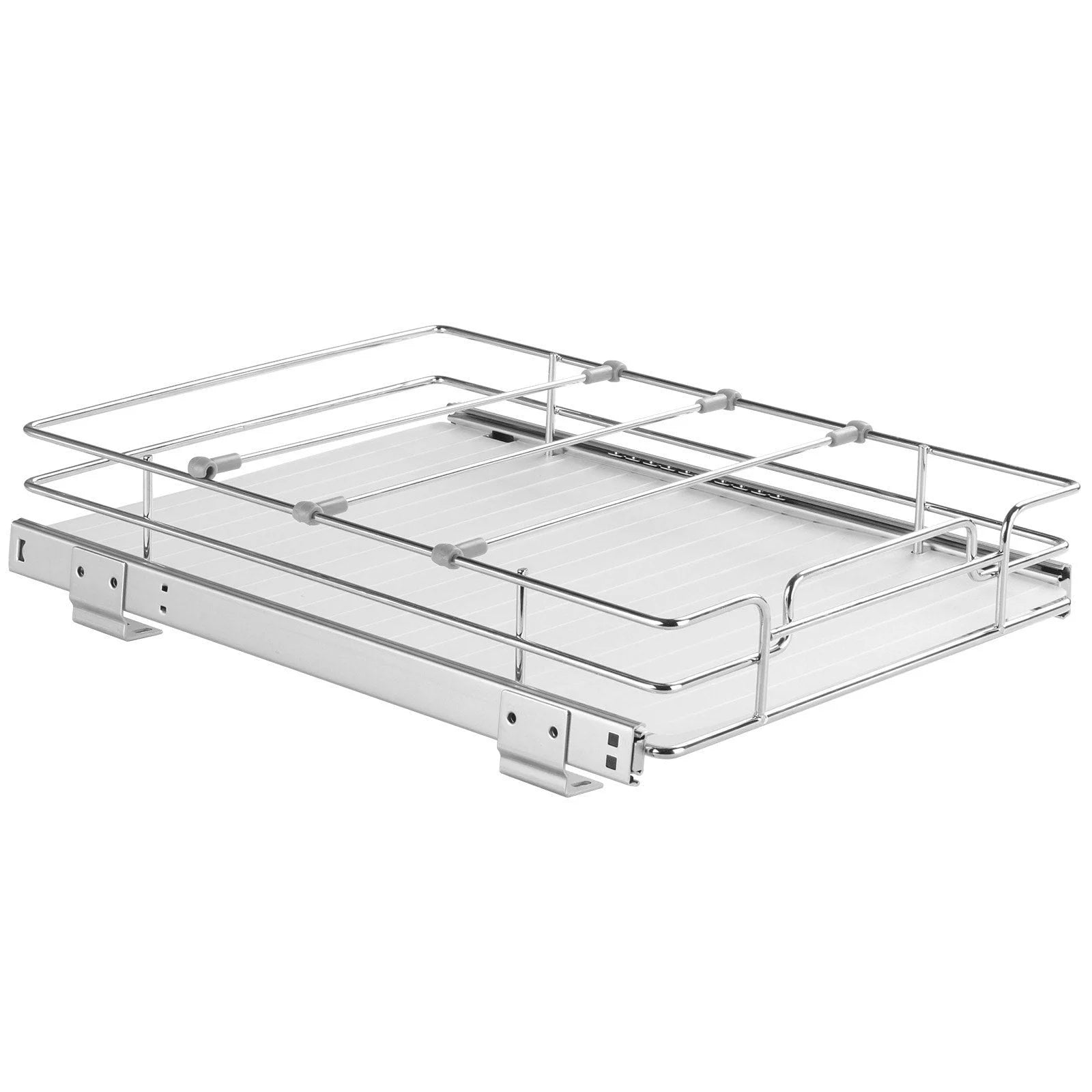 Chrome Steel Pull Out Cabinet Organizer with Slide Out Shelves M7874