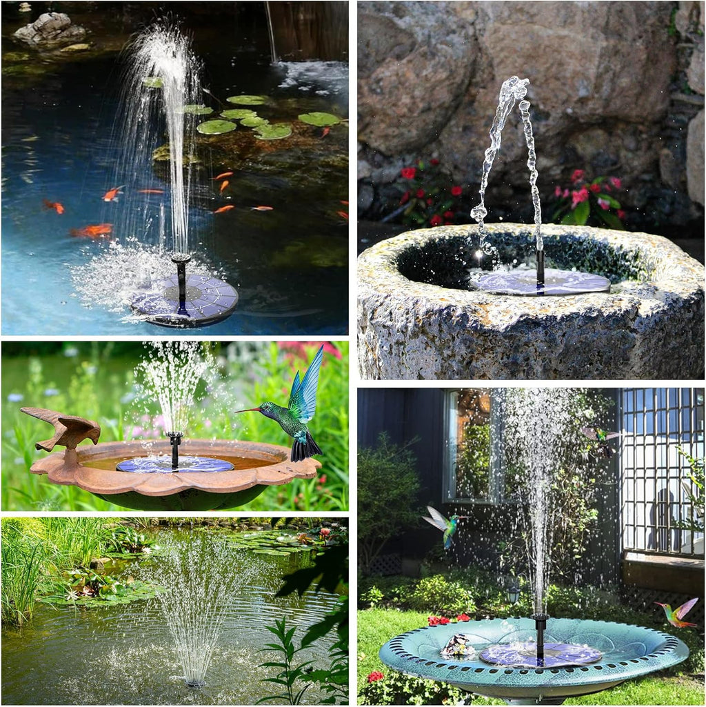 3.5W Solar Fountain Pump with 1500mAh Battery and 6 Nozzles Z764912