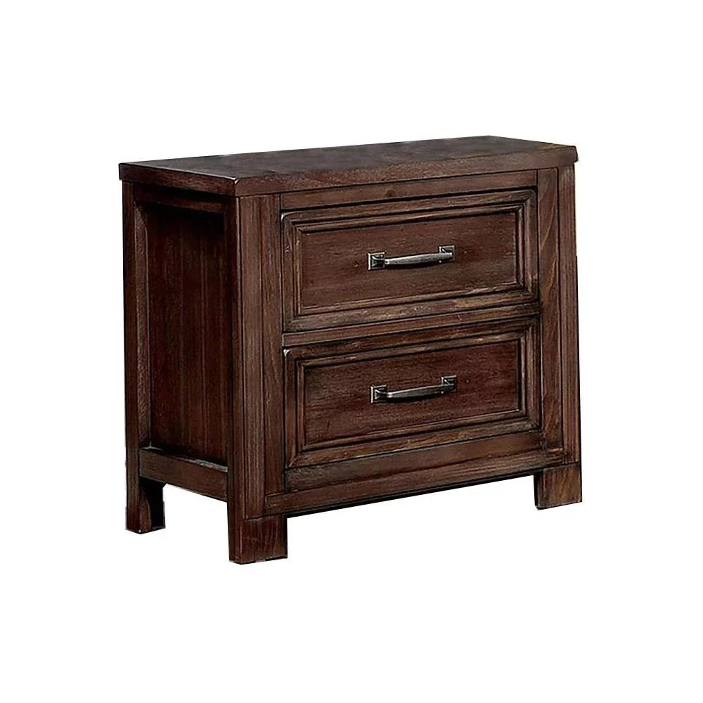 Dark Oak Solid Wood King Bedroom Set 5pcs V6958