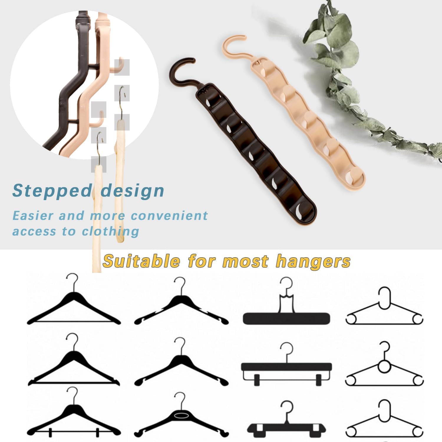 8 Pack Plastic Space Saving Closet Organizers I614811
