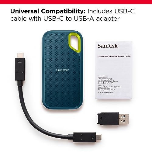 Portable SSD - USB-C, USB 3.2 Gen 2 - External Solid State Drive U22293