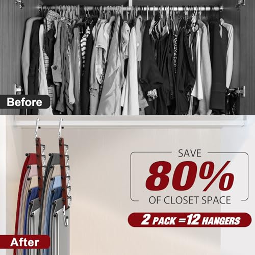 Mahogany Wooden Pants Hangers 2 Pack W270502