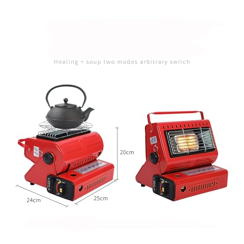 Mini Camp Tent Stove, 3 Heat Settings (Red) Z738