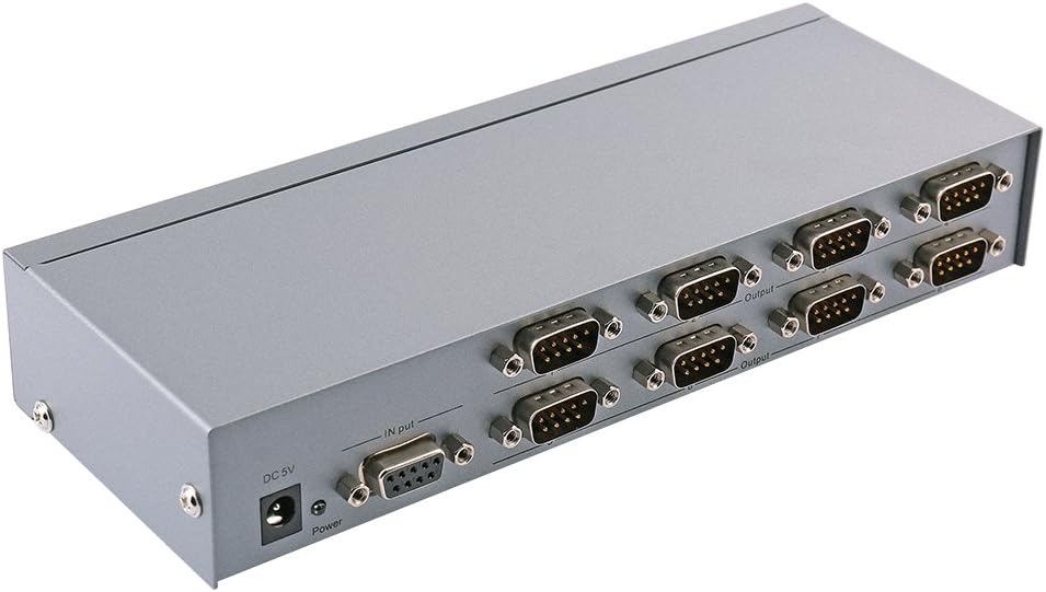 8 Port RS232 Serial Splitter Switch Box with Power Adapter X97207