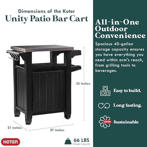Dark Brown Rolling Table Cart with Wheels B7177