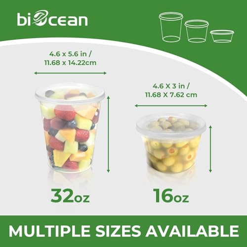 50 Set BPA-Free Plastic Deli Containers with Lids X703
