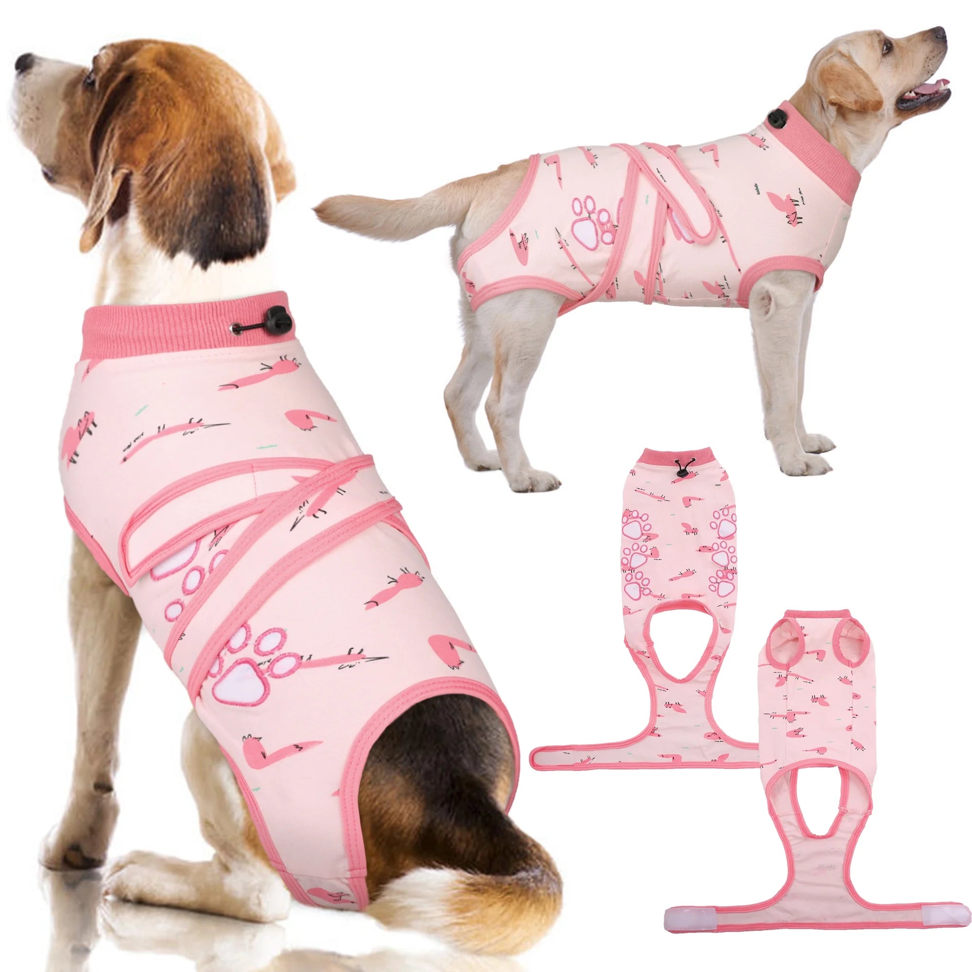 Dog Surgery Recovery Suit, Breathable Abdominal Wound Protector, Anti Licking Recovery Costume P1484