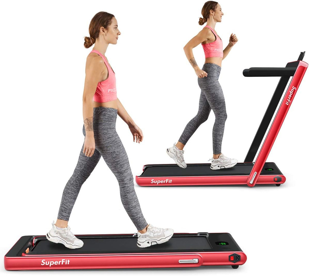 2 in 1 Folding Treadmill with LED Display I8505