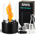 Black and White Stone Design Tabletop Fire Pit R491763