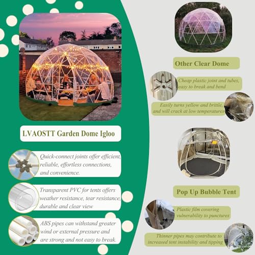12FT Clear Bubble Tent Outdoor Weather Proof Pod Camping Patio Tent X13558