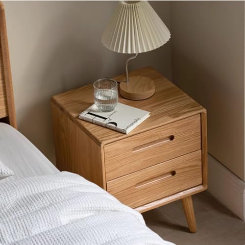 Solid Wood Night Stand with Two Drawers Y823