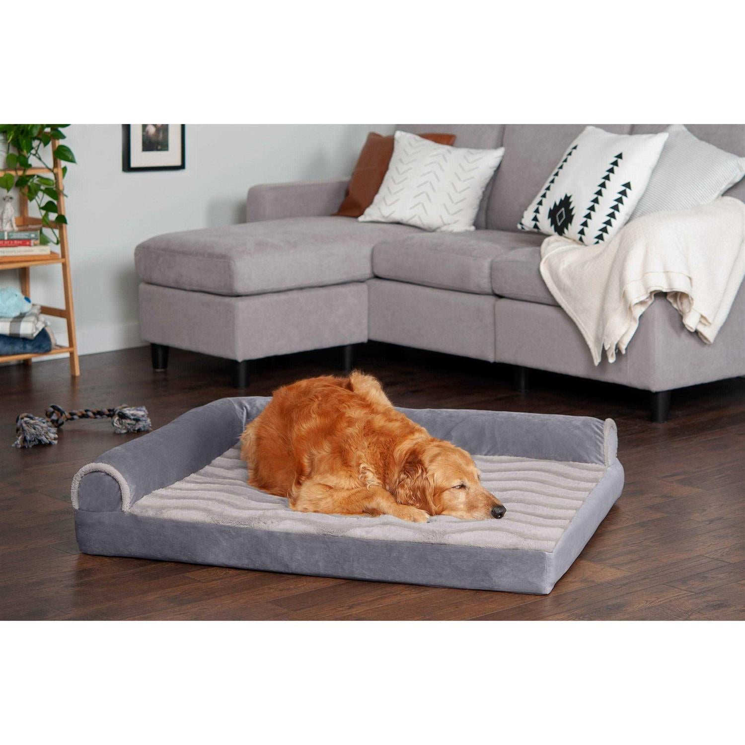 Fur Velvet Chaise Lounge Dog Bed D32378
