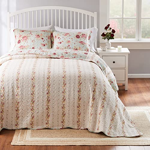Blue 100% Cotton Bedspread Set, 3-Piece King R4645