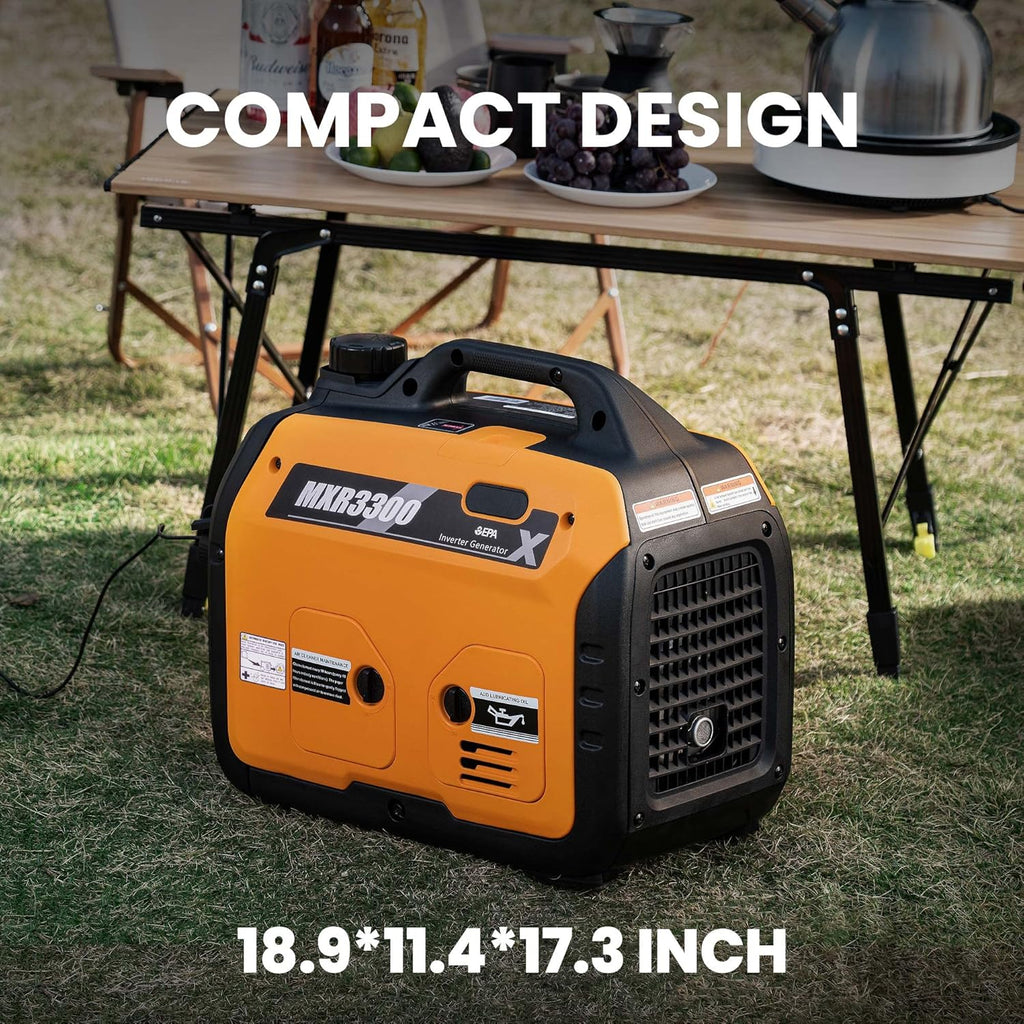 Portable Inverter Generator 3000W/3300W, Gas Powered Quiet Generator, EPA Compliant S2057
