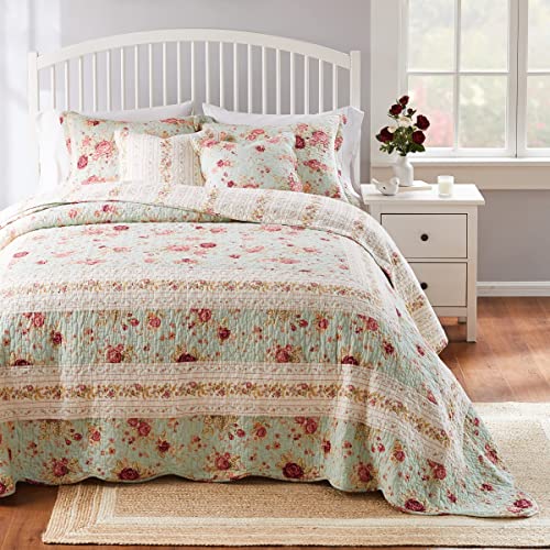 Blue 100% Cotton Bedspread Set, 3-Piece King R4645