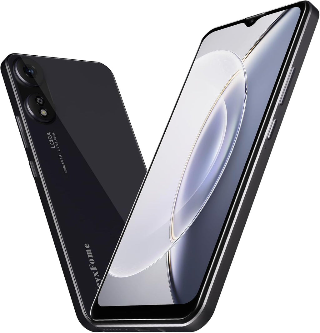 Unlocked 4G LTE Cell Phone 6.5” HD+ Screen 4000mAh Android 10 Smartphone 16MP Dual SIM Face Unlock Black J3837