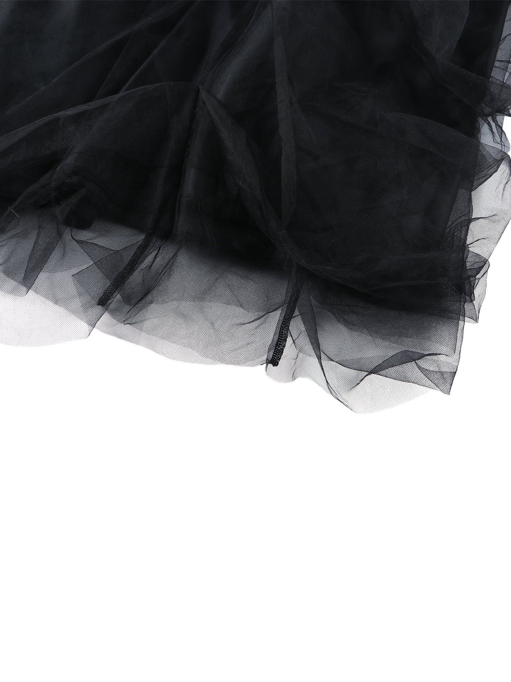 Women Maxi Tulle Tutu Skirt Layered High Waist A-Line Puffy Skirt with Slit U5864