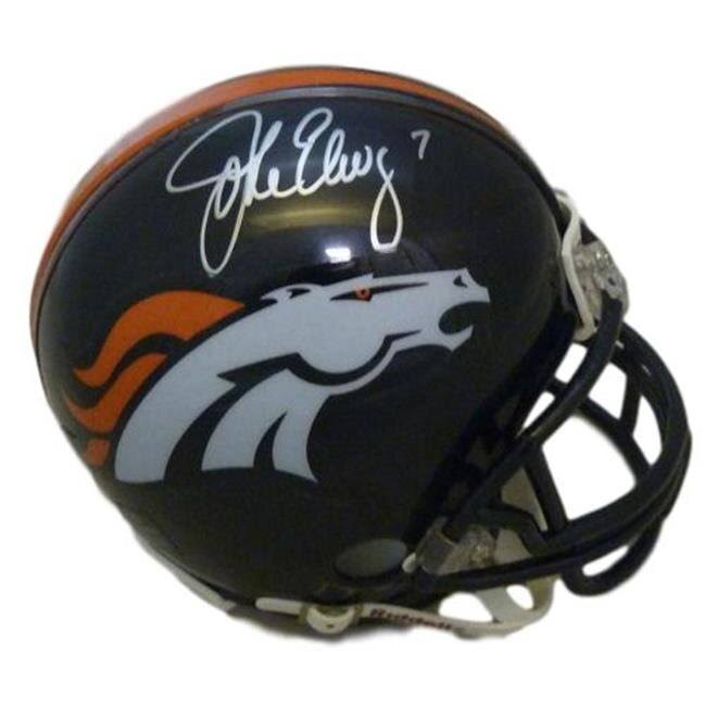 John Elway Autographed Mini Helmet J69988