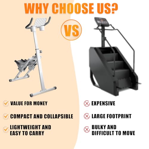 Folding Vertical Climber Exercise Stepper with Handle H934