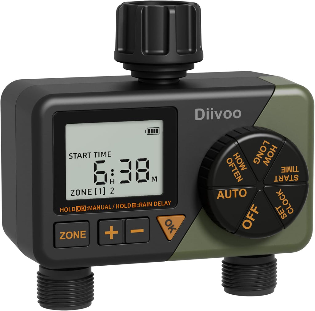 Programmable 2 Zone Water Hose Timer with Rain Delay E962918