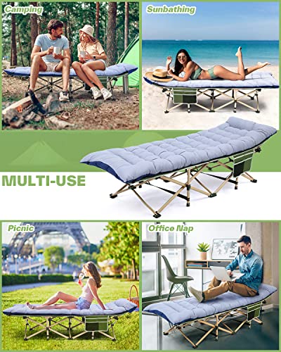 Camping Cot with Mattress Heavy Duty Folding Portable Bed P962
