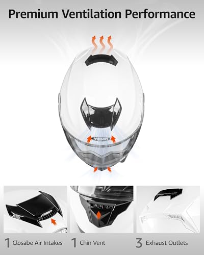 Modular Full Face Motorcycle Helmet with Flip Up Dual Visor Q79391