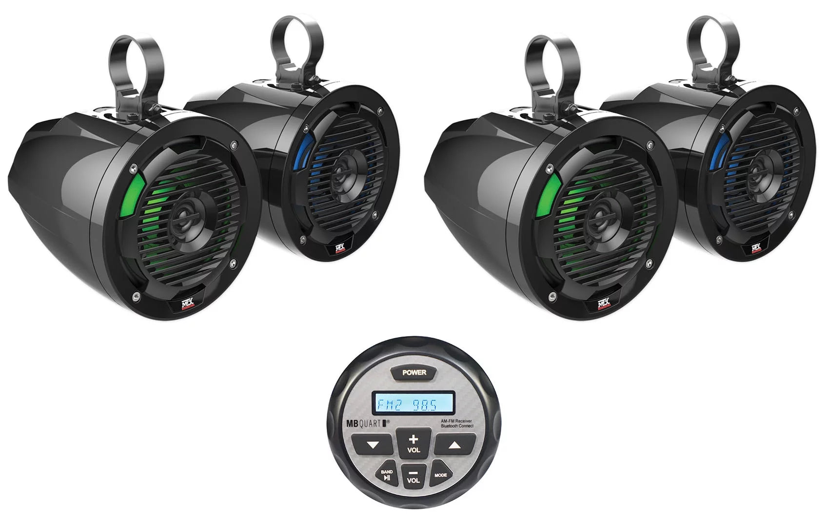 6.5" 200w Tower LED Speakers with Bluetooth Receiver S978905