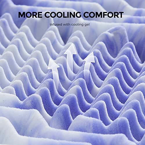 3 Inch Queen Memory Foam Mattress Topper with Cooling Gel Infused Foam M464087