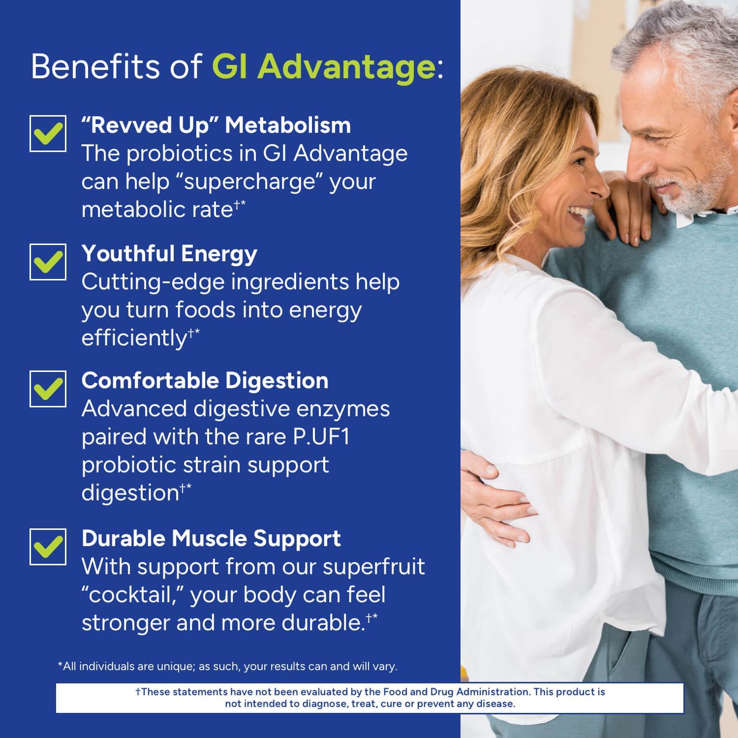 Gut Supplement with Probiotics, Digestive Enzymes, and Superfruit Extracts (30 Servings) G269350