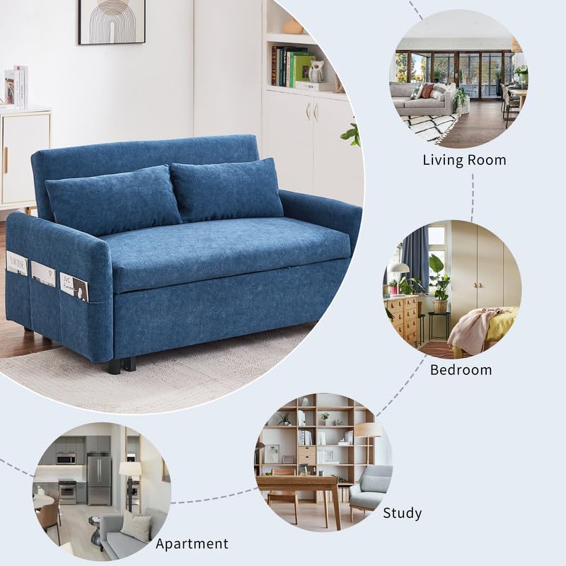 Grey Microfiber Convertible Sofa Bed Chair E758