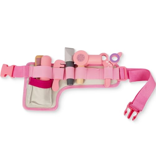 Hair Salon Toys Pretend Play Beauty Salon Set with Blow Dryer Straightener Tool Belt W2443