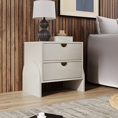 Antique White Rubber Wood Double Dresser V8686