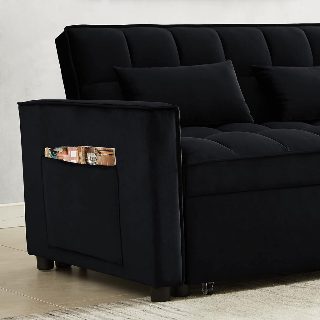 3 in 1 Convertible Sleeper Sofa Couch with Pull Out Bed P24196