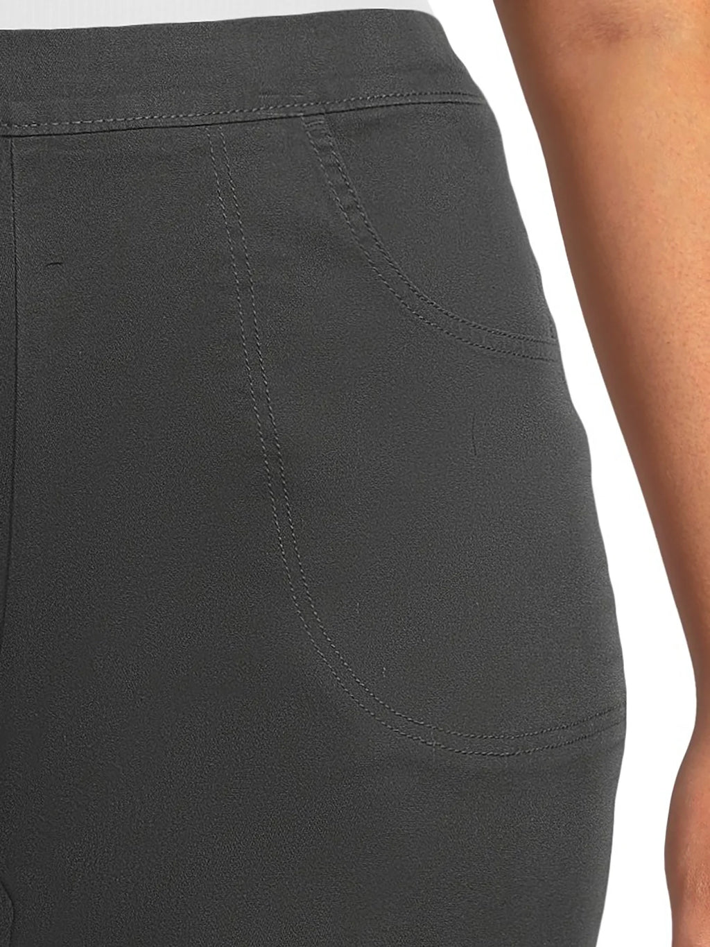 Plus Size Pull on 2-Pocket Stretch Woven Pants J205