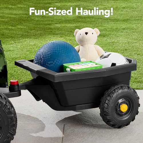 Black 12V Electric Ride On UTV Car with Trailer T5203
