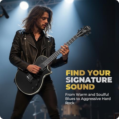 Black Matte Solid Body Electric Guitar with Gig Bag H77587
